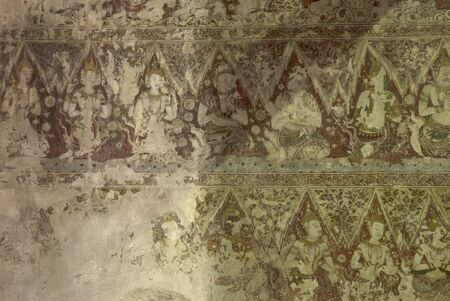 Ancient Thai art mural  のeditorial素材