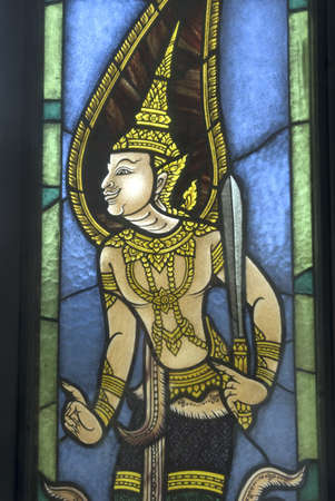 Thai art on glass のeditorial素材