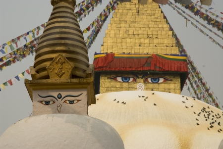 Boudhanath Stupa in Kathmandu city,Nepal の写真素材