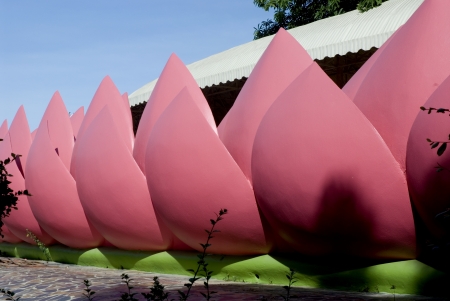 Lotus at Thai church の写真素材