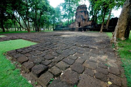 Prasad Muang Sing is stone ruins in Middle of Thailand  の写真素材