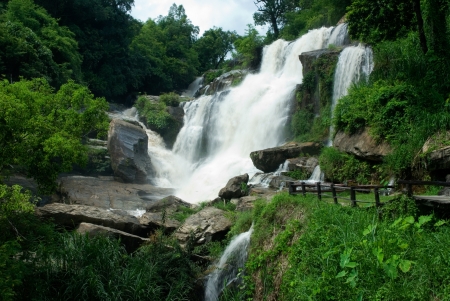 Mae Khang waterfall in Intranon National park,Northern of Thailand のeditorial素材