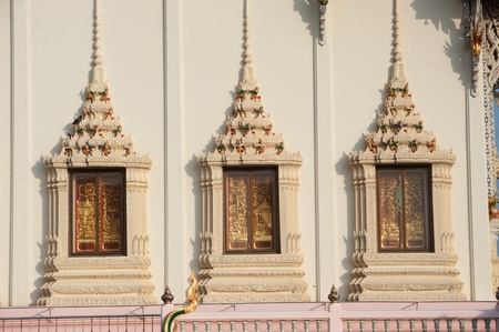 Thai art window of Thai church の写真素材