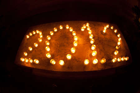 Candles in glass の写真素材