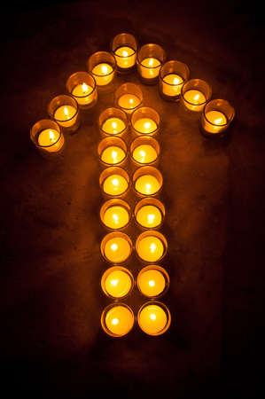 Candles in glass の写真素材