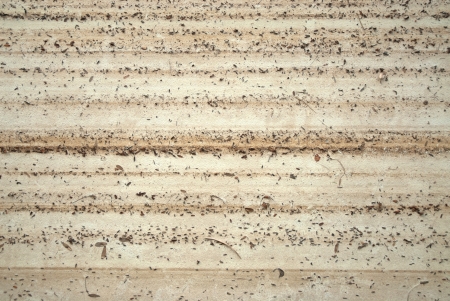 Soiled of damage on the wall of building from Mega floods in 50 years in Thailand  の写真素材