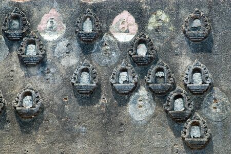 Ancient Thai art texture on the wall  の写真素材