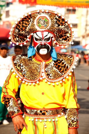 Fighter show in parade on Chinese New Year 2013 in Nakhonsawan Province,Middle of Thailandのeditorial素材