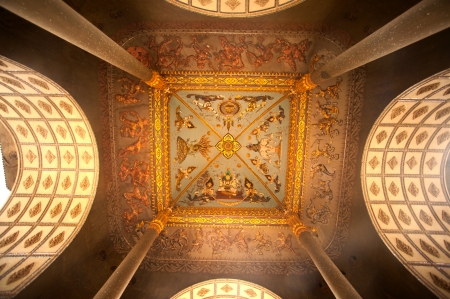 Art on ceiling in Pratuxay ,Vientiane,Laos のeditorial素材