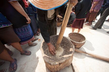Unidentified Phutai minority competitive pounding in The 2nd International Phutai Festival.のeditorial素材