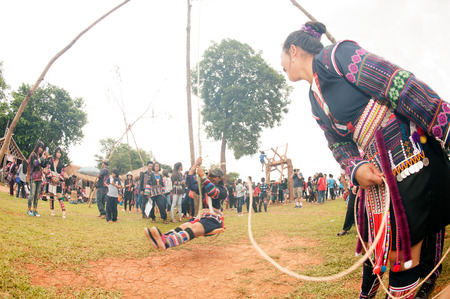 The Akha Swing Festival.のeditorial素材