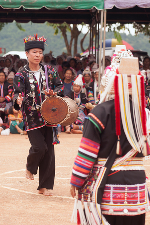 Akha celebrate life and Fertility dancing with Annual Swing Festival.のeditorial素材