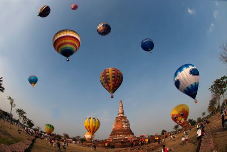 Hot air balloon in Thailand International Balloon Festival.のeditorial素材