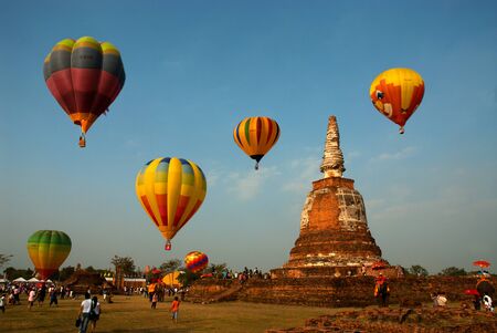 Hot air balloon in Thailand International Balloon Festival.のeditorial素材