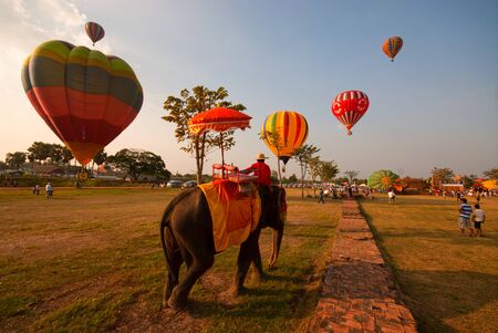 Hot air balloon in Thailand International Balloon Festival.のeditorial素材