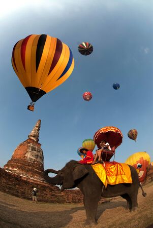 Hot air balloon in Thailand International Balloon Festival.のeditorial素材