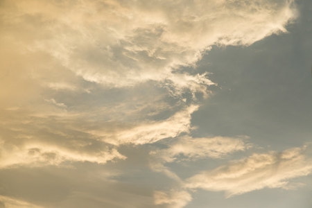 Yellow and blue cloud in the sky.