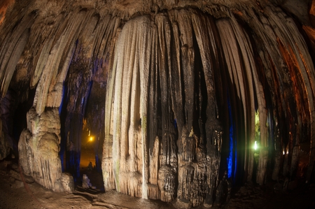 The Khao Bin Cave offers truly amazing scenes of plentiful stalactite and stalagmite formations in...