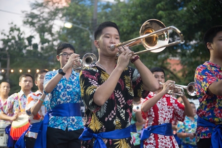 BANGKOK,THAILAND -NOVEMBER 22, 2018 : Unidentified Thai boy in Traditional Thai musical showing on...
