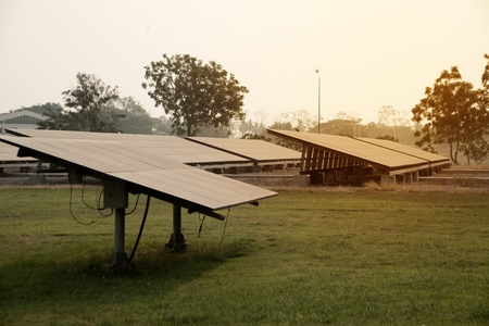 Solar panel, alternative electricity source is a concept of sustainable resources and save...