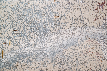 : Rusty metal texture background,Grunge surface with cracked white paint.の写真素材