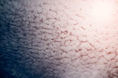 Sky blue Vast on a sunny day with beautiful clouds.の写真素材
