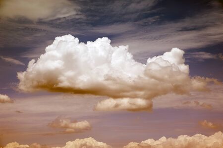 Sky blue Vast on a sunny day with beautiful clouds.