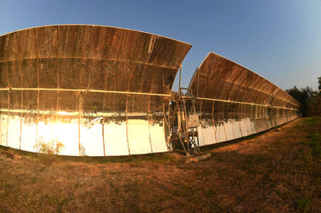 Solar Parabolic Troughs , alternative electricity source is a concept of sustainable resources and...