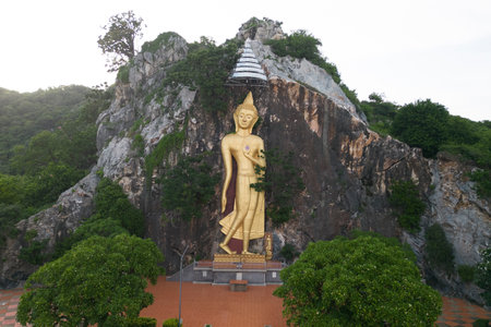Phra Buddha Wichitman It is a large Buddha image, outdoors, which can be seen from the road passing...