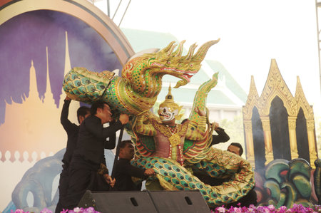 Joe Louis Traditional Thai Puppet Theatre had an honored opportunity a part of Celebrating the 232nd year of Rattanakosin city under Royal Benevolence in Bangkok.のeditorial素材