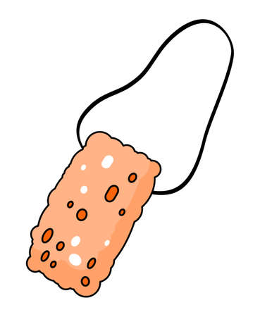 Bathroom sponge icon. Cleaning tool concept.のイラスト素材