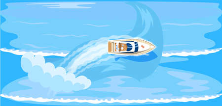 Yachts maritime ships at sea, shipping boats top view. Water transport sail boat regatta event ocean ship yacht sailing floating in ocean, weekend travel ships. Transportation sailboat. Summer holidayのイラスト素材