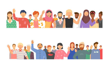 Multi ethnic group of people standing together community and togetherness concept, diversity...