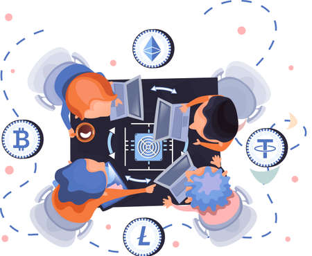 Cryptocurrency exchange and blockchain. Bitcoin mining, Ethereum exchange platform to trade digital...