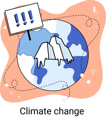 Melting glaciers, global warming, sea level rise concept. Climate change, human impact on ecology...