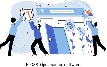 FLOSS. Open source software. Free product anyone can freely redistribute, modify and completely...