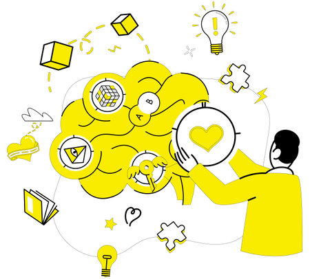 Creative process vector illustration. Analysis and thinking form foundation intellectual creative...