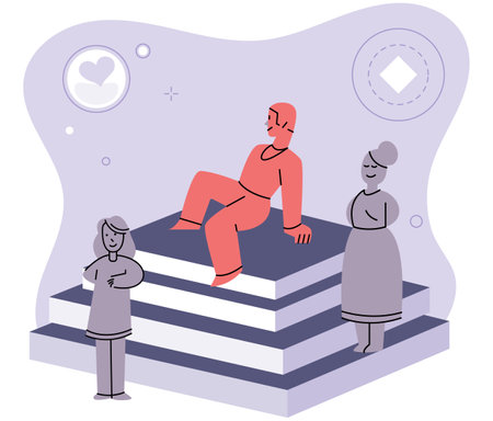 Antisocial vector illustration. The antisocial metaphor represents shield individuals use to protect themselves from social interactions Feeling lonely can contribute to mental health strugglesのイラスト素材