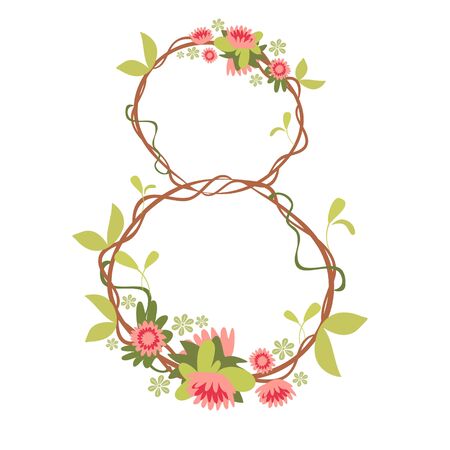 8 march International Womens Day illustrator vector vintage modern conceptのイラスト素材