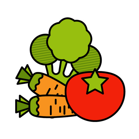 vegetable icon set modern concept vector flat styleのイラスト素材