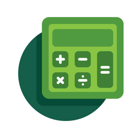 vector calculator icon flat in a modern styleのイラスト素材