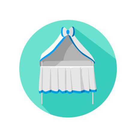 baby cot modern flat style with a long shadow cradleのイラスト素材