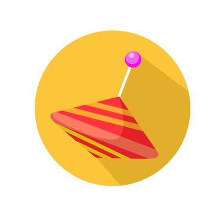 Vector illustration of red whirligig modern flat style with a long shadowのイラスト素材