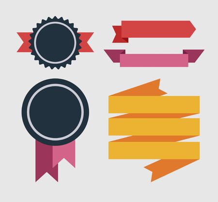 Vector ribbons and labels pak the best deal for your designのイラスト素材