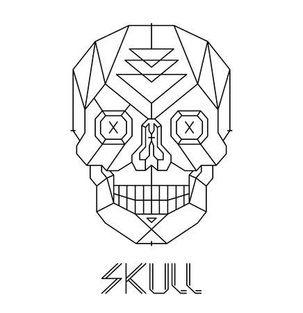 Skull abstract isolated on a white backgrounds vectorのイラスト素材