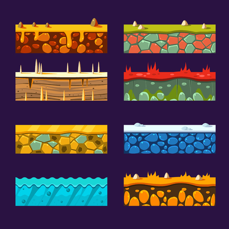 Textures for Platforms, Set of Illustrationsのイラスト素材