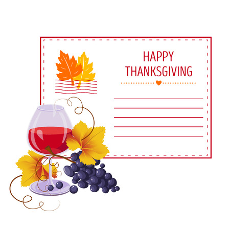 The invitation for thanksgiving, vector illustration of colorful bannerのイラスト素材
