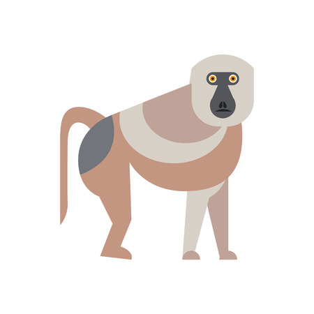 Cute monkey icon, logo, symbol. Vector illustration isolated on a background.のイラスト素材