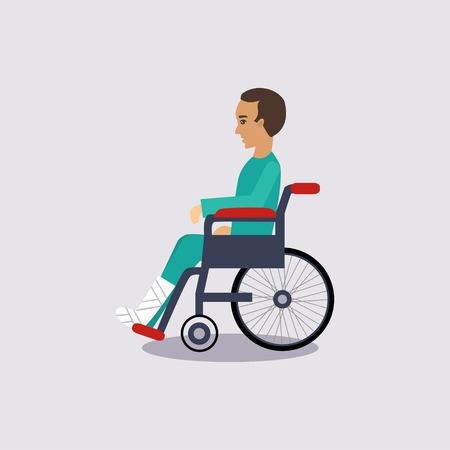 Disability Insurance Colourful Vector Illustration flat styleのイラスト素材