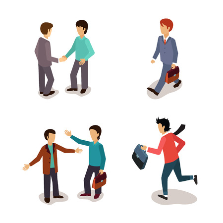 Ordinary People. Everyday Activities. Vector Illustartion Collectionのイラスト素材